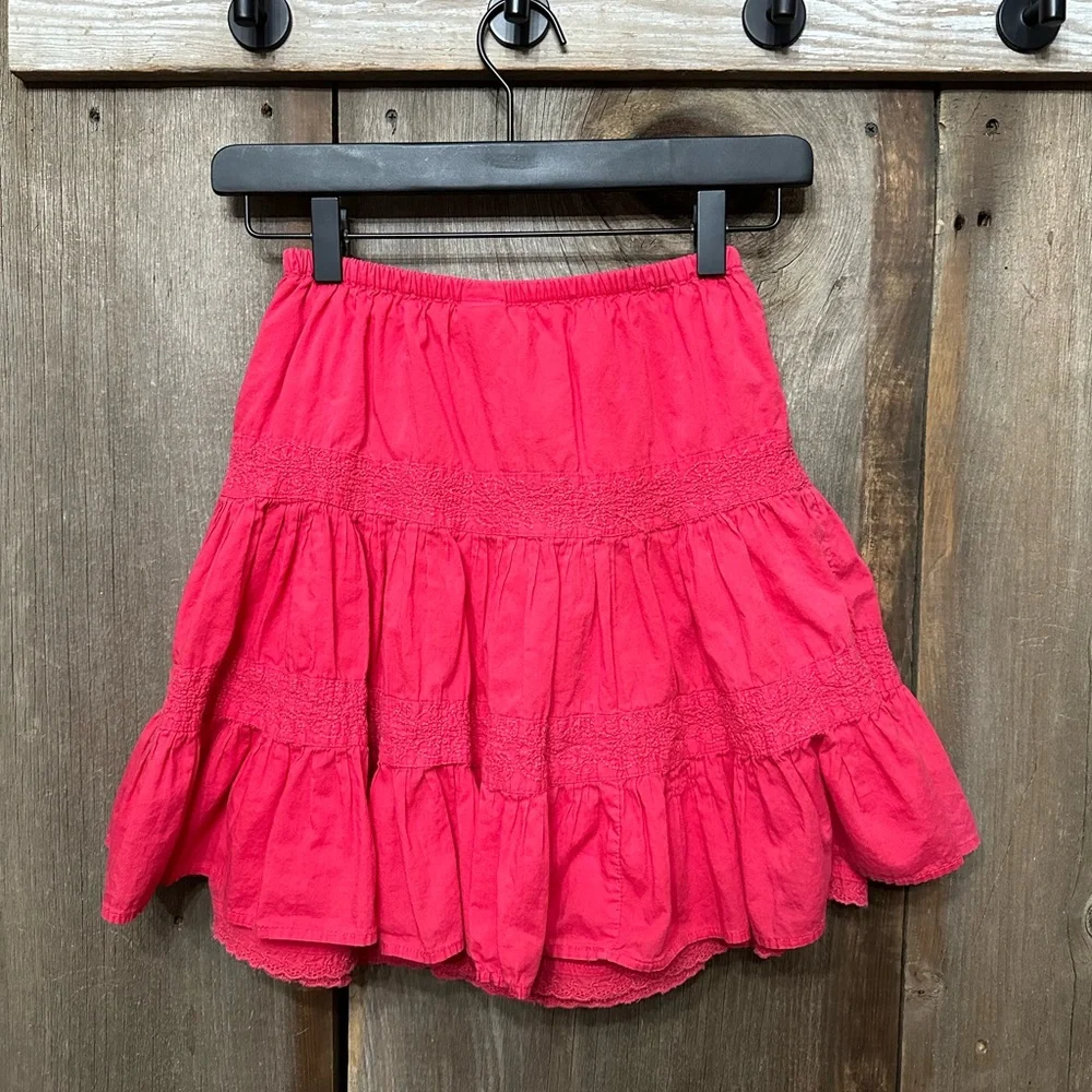 Gap Kids Embroidered Skirt in Pink Size Small 5 6